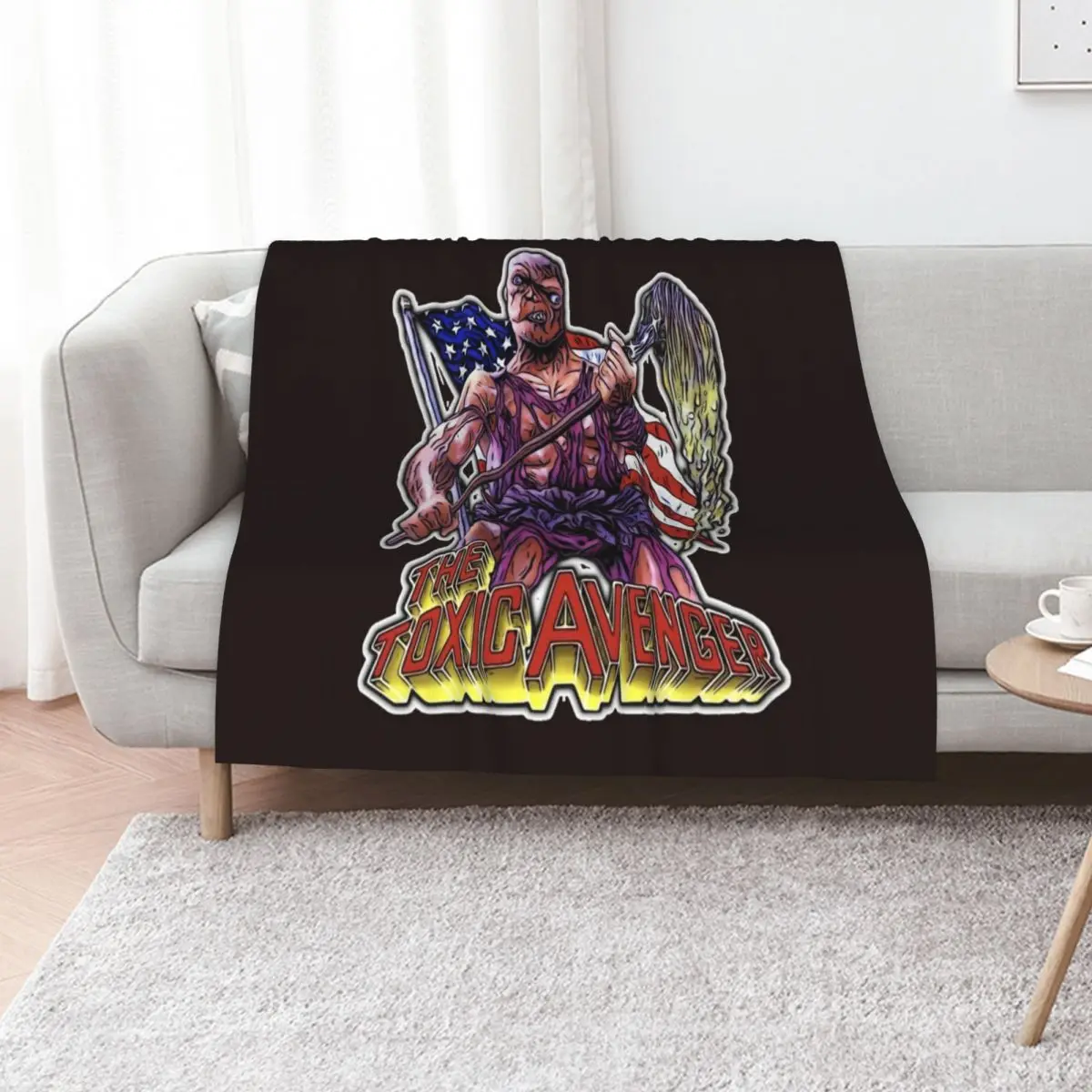 Manta clásica con diseño de la camiseta del Vengador Tóxico, de tejido suave y peludo, ideal para sofás, de uso múltiple, un regalo personalizado y original, mantas hermosas.