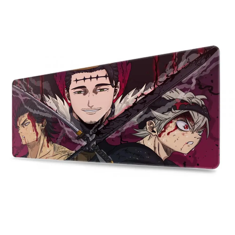 Schwarzer Klee Anime Computer Mauspad Gaming Mouse pad großes Mauspad Gaming Zubehör Mause Teppich PC Schreibtisch matte Tastatur Pad