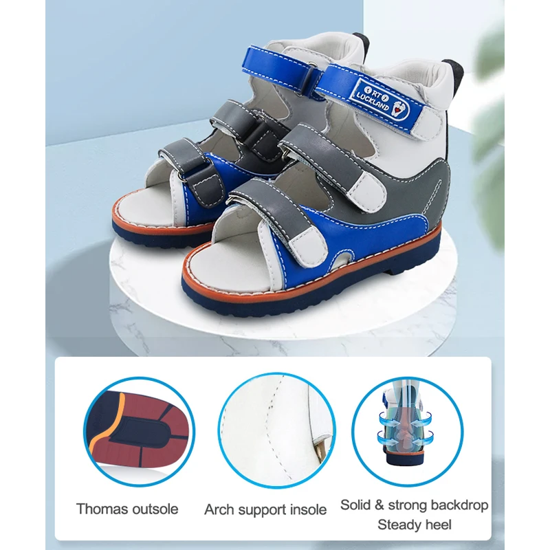 Ortoluckland Children Sandals Summer Boys Baby Orthopedic Shoes For Kids Toddler Teenager Fashion Flatfoot Footwear 2 Years Old