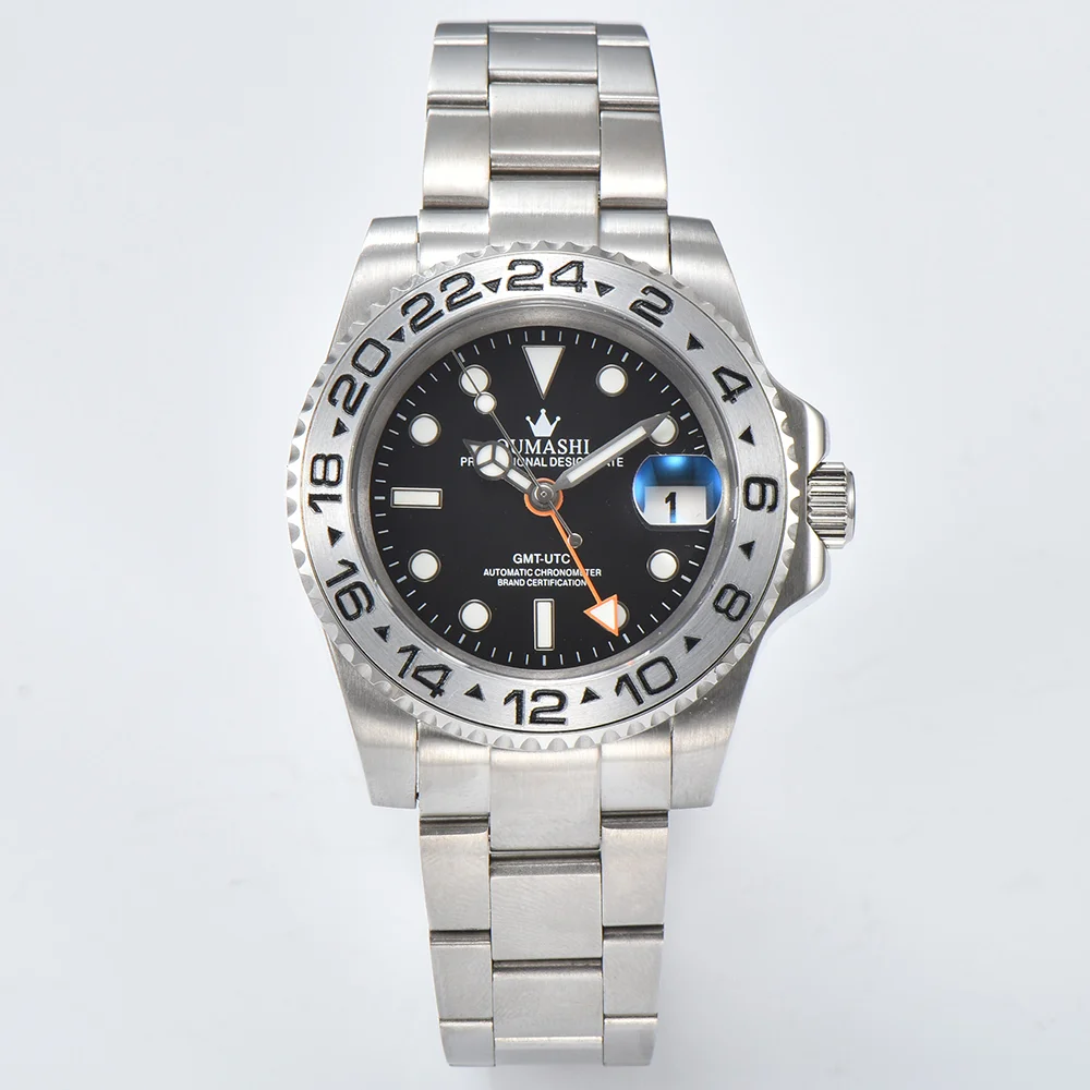 Orologi da uomo di lusso Orologi GMT Movimento automatico Orologi meccanici Orologi impermeabili in vetro zaffiro Orologi con movimento NH34
