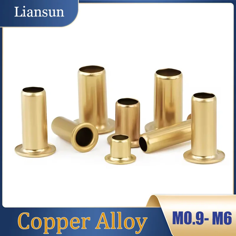 Hollow Rivet Nut M0.9 M1.3 M1.5 M1.7 M2 M2.3 M2.5 M3 M3.5 M4 M5 M6 Copper Eyelet GB876 Brass Metal Eye Ring Hollow Rivet Nut