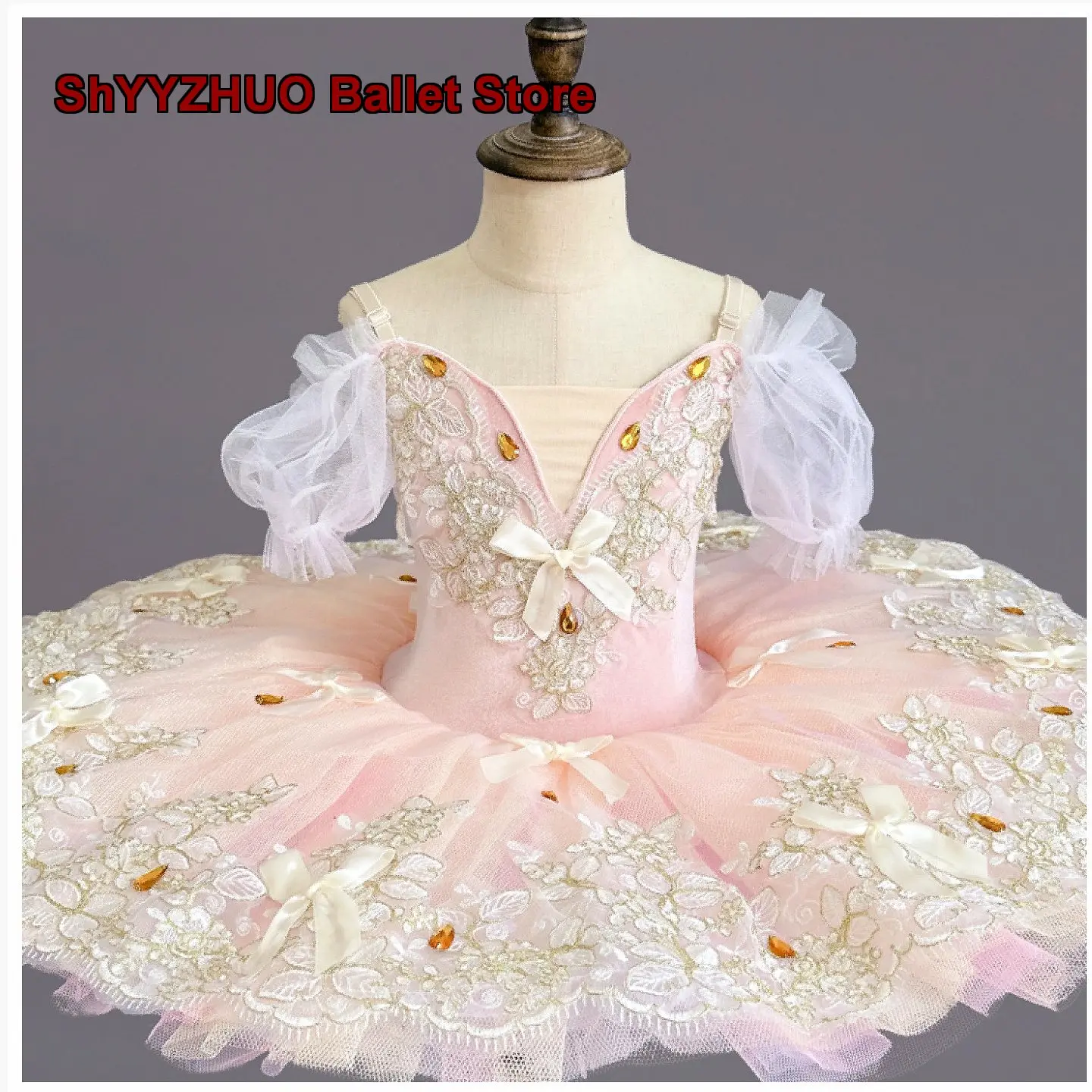 Children's Professional Swan Lake Tutu Dress Little Swan Ruffled Tulle Tutu for Performance Kids Girls