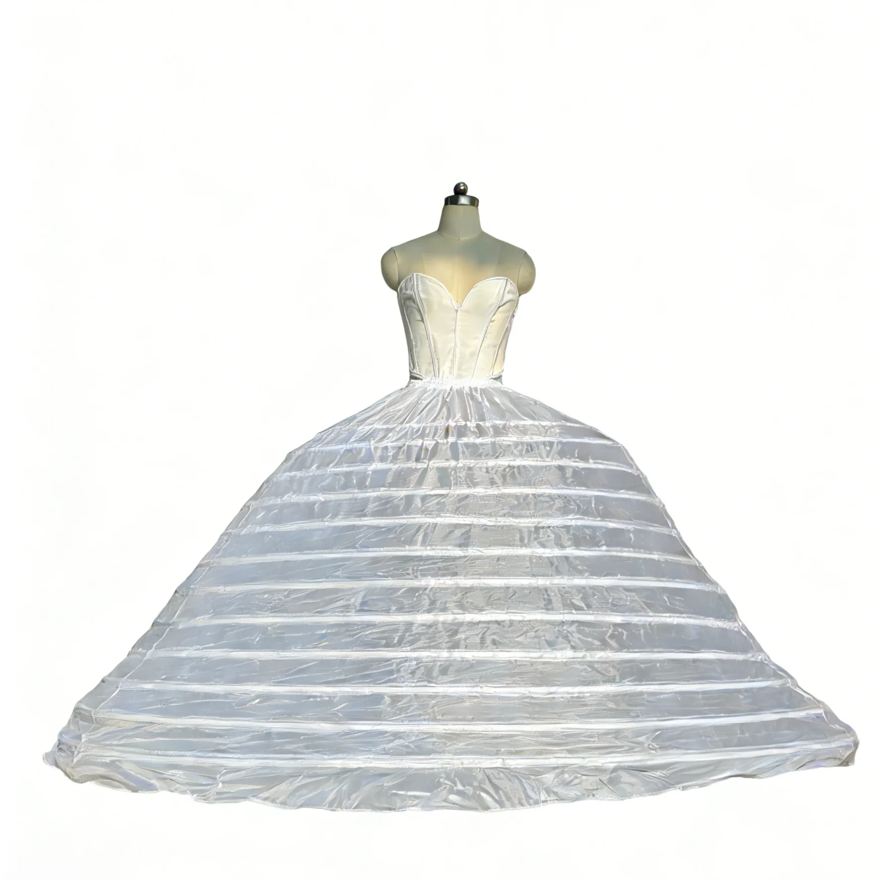 Hot Sell 12-Hoop Wedding Crinoline for Bride White Petticoat Oversized Skirt Support Bride's Wedding Dress