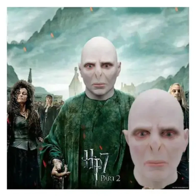 

Arrival Voldemort Cos Headgear Latex Mask Halloween Voldemort Cosplay Mask for Kids Adults Gift Carvinal Cosplay Mask