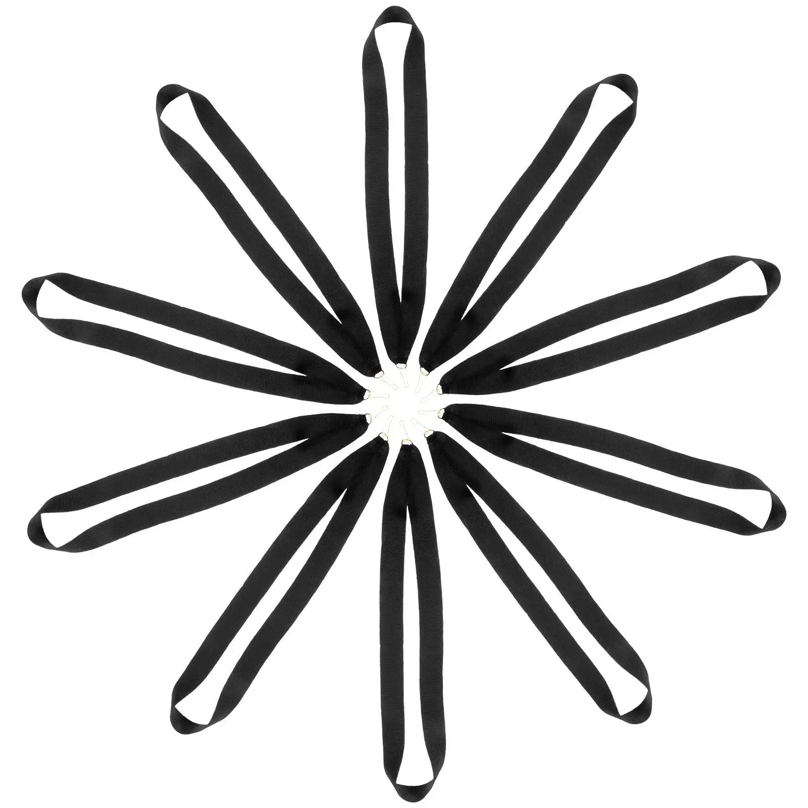 

10Pcs Medal Ribbons Sports Award Neck Lanyards Black Hanging Straps Competitions Parties Polyester Material