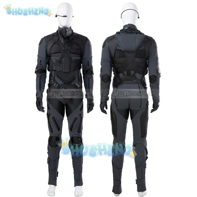 FC6Arrakis Aka Dune Cosplay Suit Fremen stillsuit Paul Atreides Suit Armor Suit with Vest Jumpsuit Cape mask Halloween Outf@FC8！