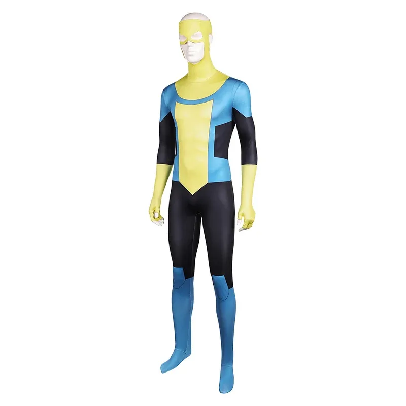 

asdh8@Cartoon Invincible Mark Gson Cosplay Jumpsuit Costume Men Adult Bodysuit Male Suit Outfits Halloween Carnival Party Clothi