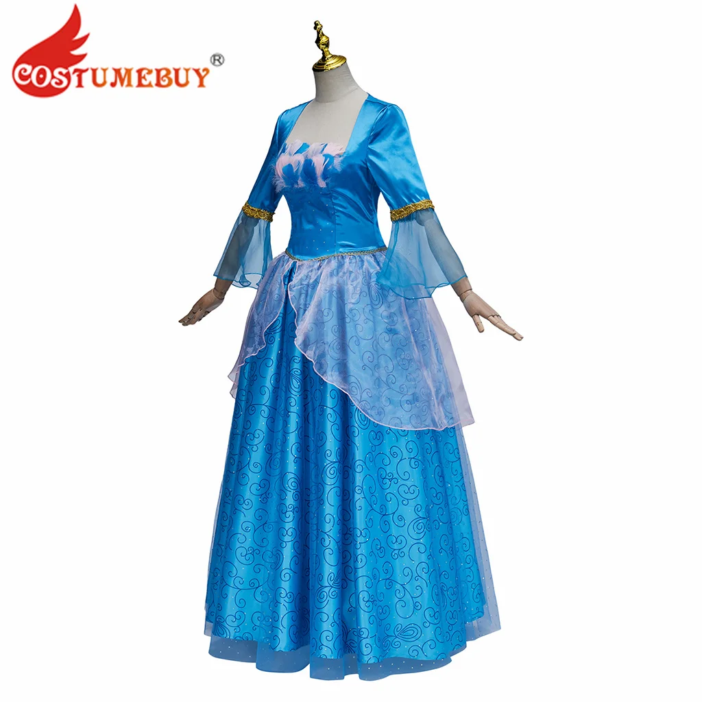 Rosella Cosplay Costume Princess Blue Peacock Dress Adult Women Halloween Carnival Stage Performance Party Princess Dress Up