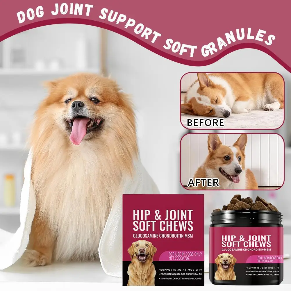 Dog Joint Support Soft Particles Assist In Flexible Joint Repair, Cartilage Relief, Joint Discomfort, And Skin And Hair Health