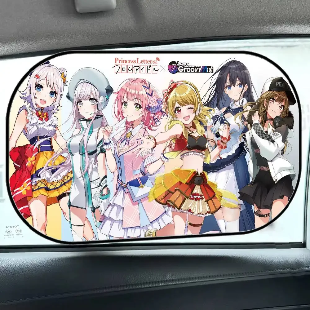 D4DJ رائع مزيج الجانب نافذة الشمسيات سيارة فيلم الجانب نافذة الشمسيات الزجاج الأمامي السيارات نافذة ظلة غطاء للأطفال الطفل #5