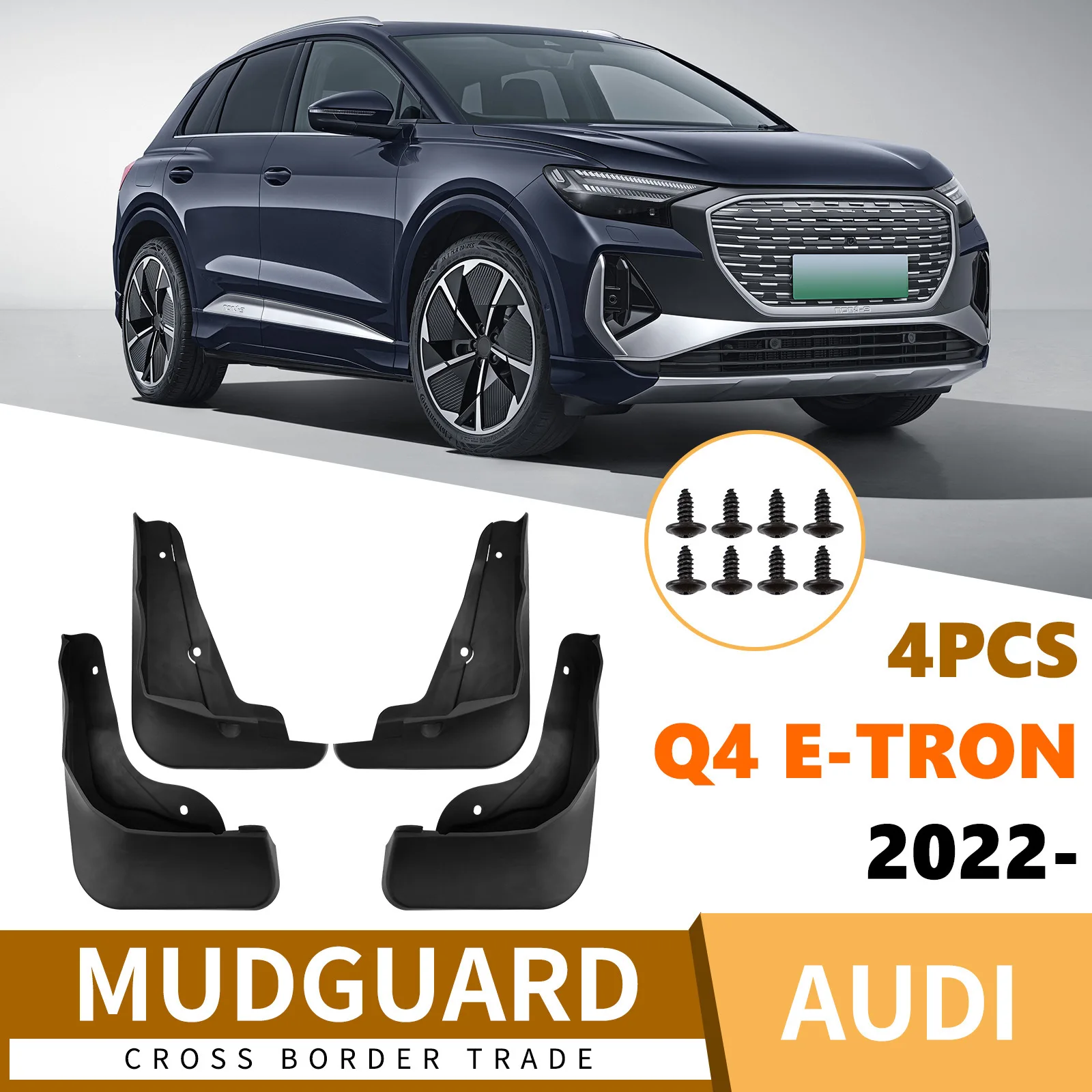 For Audi Q4 E-Tron 2022-2025 car fender tile supplies car accessories 4runner accessories mud flaps fender flares