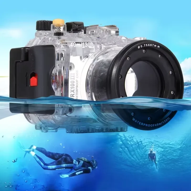 PULUZ 40m Underwater Depth Diving Case Waterproof Camera Housing For RX100 III