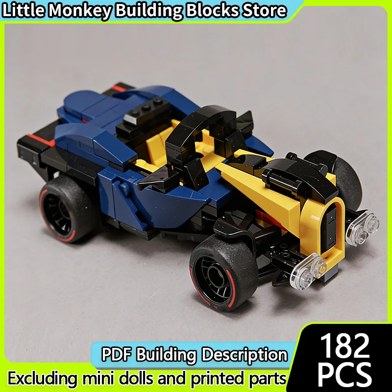 

Модель скоростного гоночного автомобиля MOC, строительные кирпичи, модифицированный гиперкар, модульная технология, детские праздничные подарки, сборка игрушек, костюм