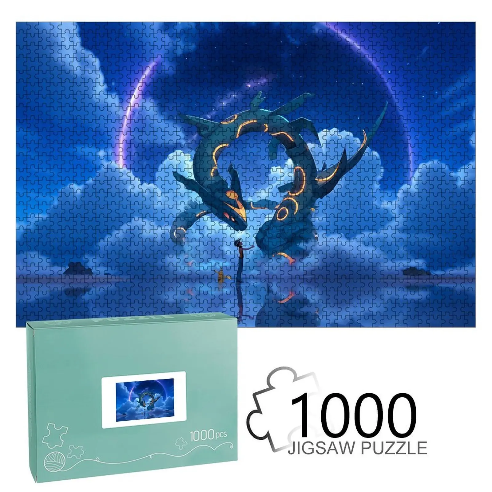 

Новая деревянная головоломка 2026 года на тему семьи покемонов - развивающая игрушка с различными вариантами количества деталей: 300/500/1000 элементов на выбор