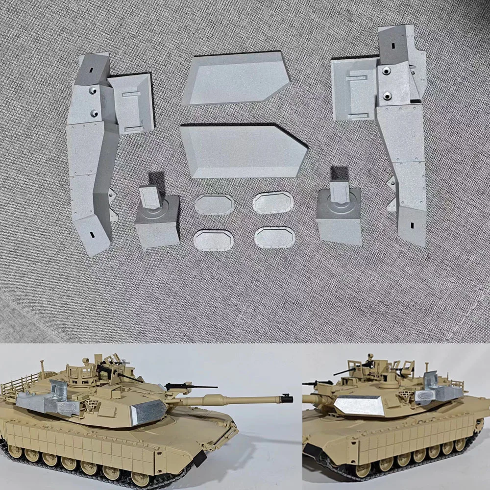 Parti decorative in metallo per 1/16 Heng Long RC Tank M1A2 Abrams 3918 Serbatoi Modello Accessori Giocattolo TH23130