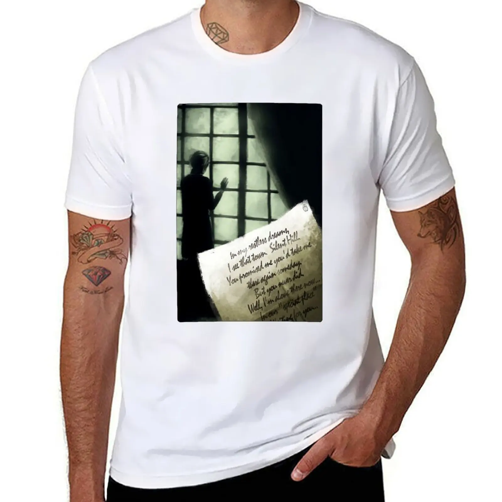 

Waiting for you... [Silent Hill 2] T-Shirt man t shirt heavy cotton t shirts for man graphic vintage T-Shirt