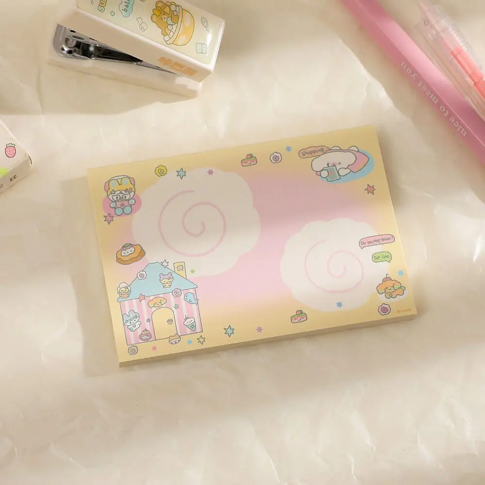 Multifunction Cute Lovely Memo Pad Journal Korean Aesthetic Note Paper Notepad Non-sticky Message Paper Bookmark