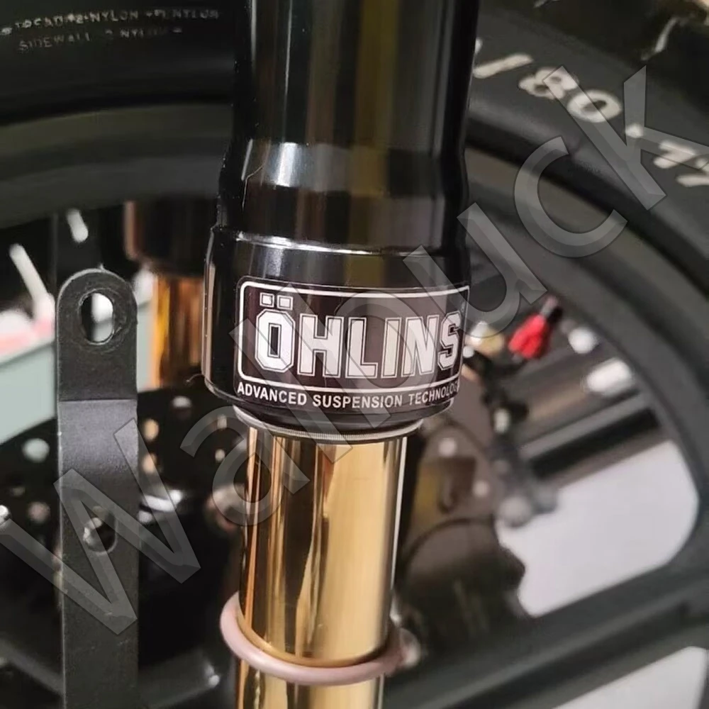 Амортизатор, водонепроницаемый логотип Ohlins, наклейка, мотоциклетный амортизатор, Солнцезащитный прозрачный декоративный стикер, аксессуары