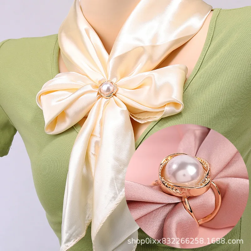 2022 new fashion small silk scarf buckle summer non-slip corner knot buckle female waist hem buckle dual-purpose brooch