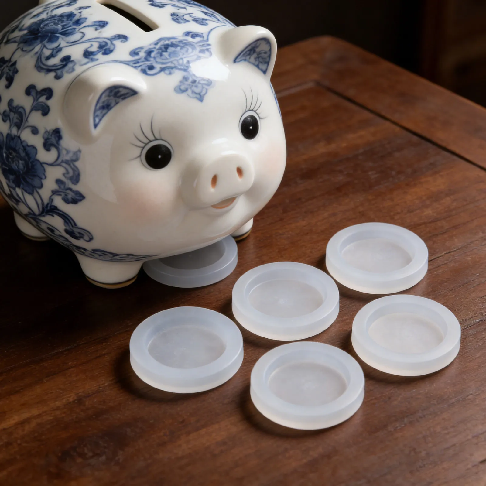 5Pcs Saving Box Silicone Plug Secure Seal Piggy Bank Rubber Stopper Replacement Coin Bank Bottom Cover Easy to Install