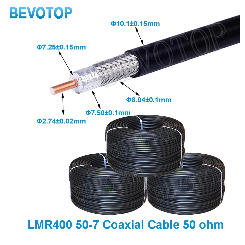 BEVOTOP LMR400 Coaxial Cable 50 ohm 50-7 RF Coaxial Pigtail High Quality Low Loss RF Coax Cable Jumper Cord