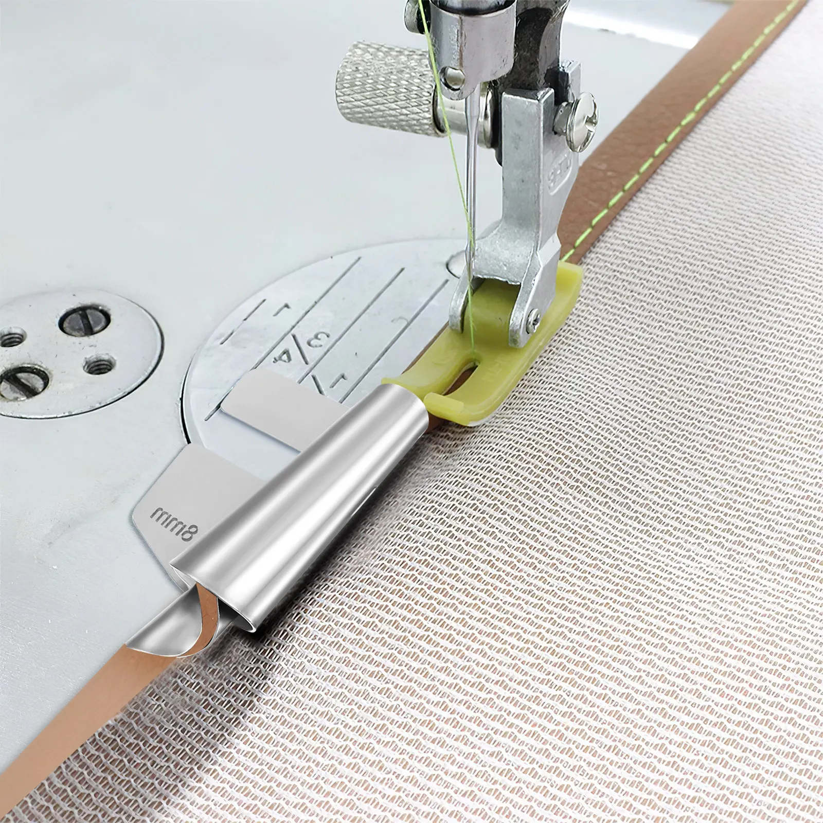 Sewing Hemming - ชุดอุปกรณ์ตีนผีเย็บริมผ้าสำหรับจักรเย็บผ้า 1 ชุด ทำจากสแตนเลส ผิวขัดเงา ไม่ทำให้ผ้าขาด