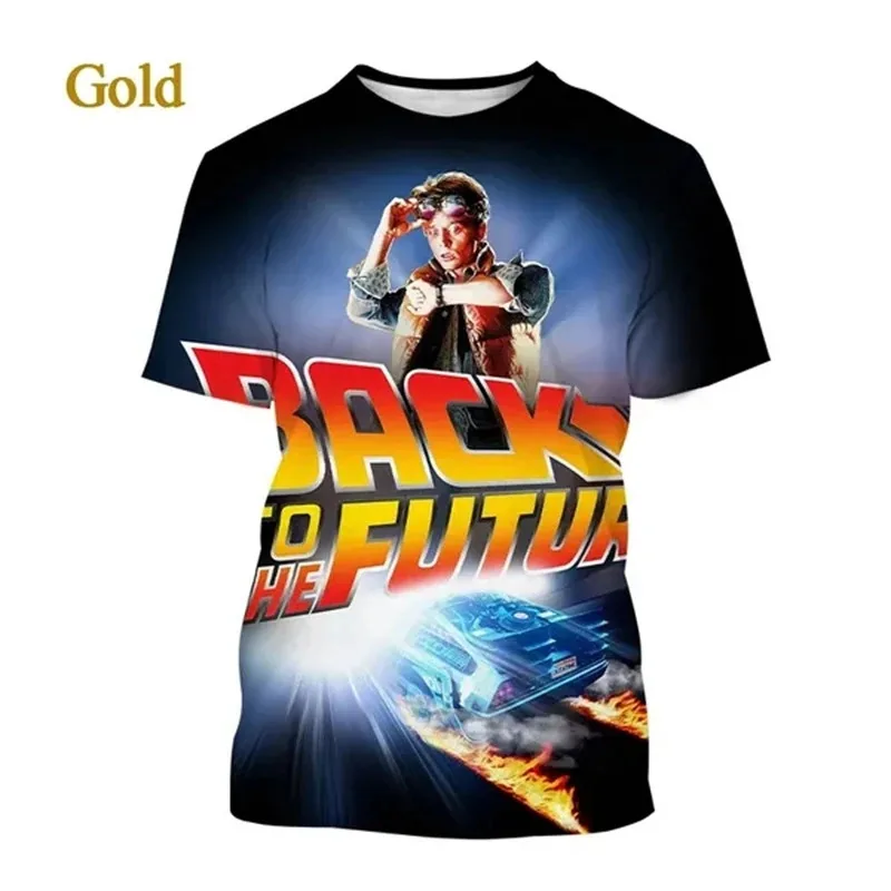 Funny Movie Back To The Future 3D Printed T-shirt Summer Men Women O-neck Fashion T shirt Casual Sports Boy Girl Streetwear Tops