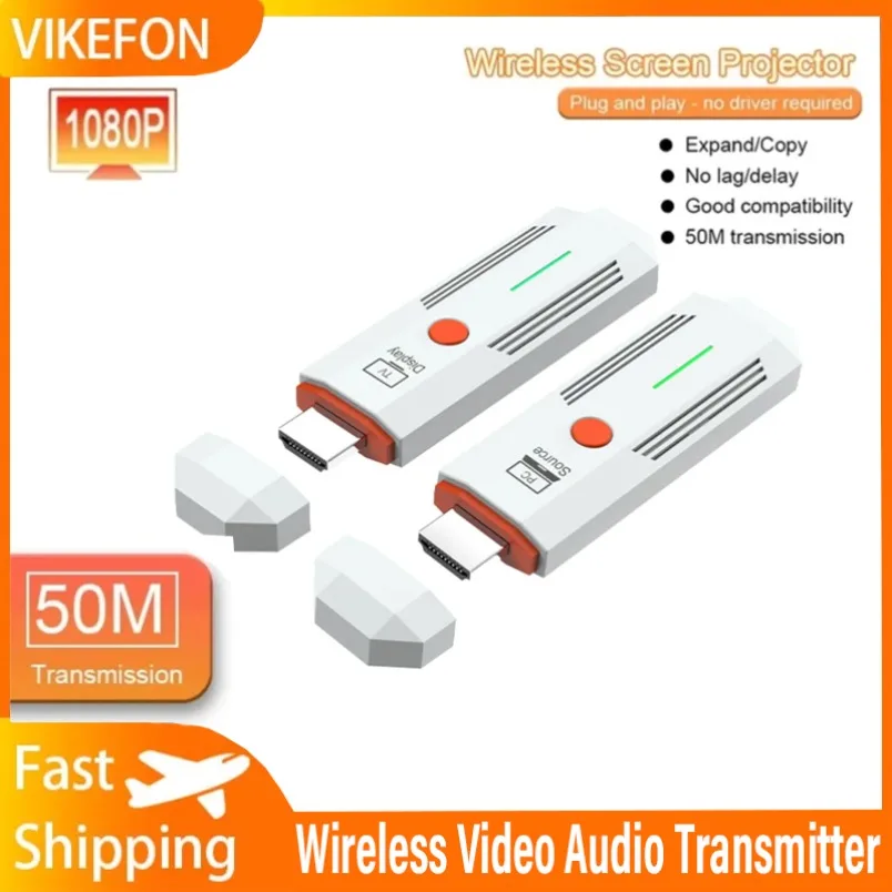 

Для ТВ-приставки, монитора, проектора, ПК, HDMI-совместимого 1080P, 50 м, беспроводной видеопередатчик и комплект приемника, адаптер TV Stick Dongle