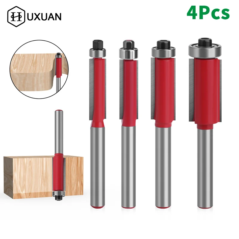 

Универсальные наборы для обрезки и детализации — набор из 4 фрез для деревообработки премиум-класса для гладкой резки и профессиональной отделки