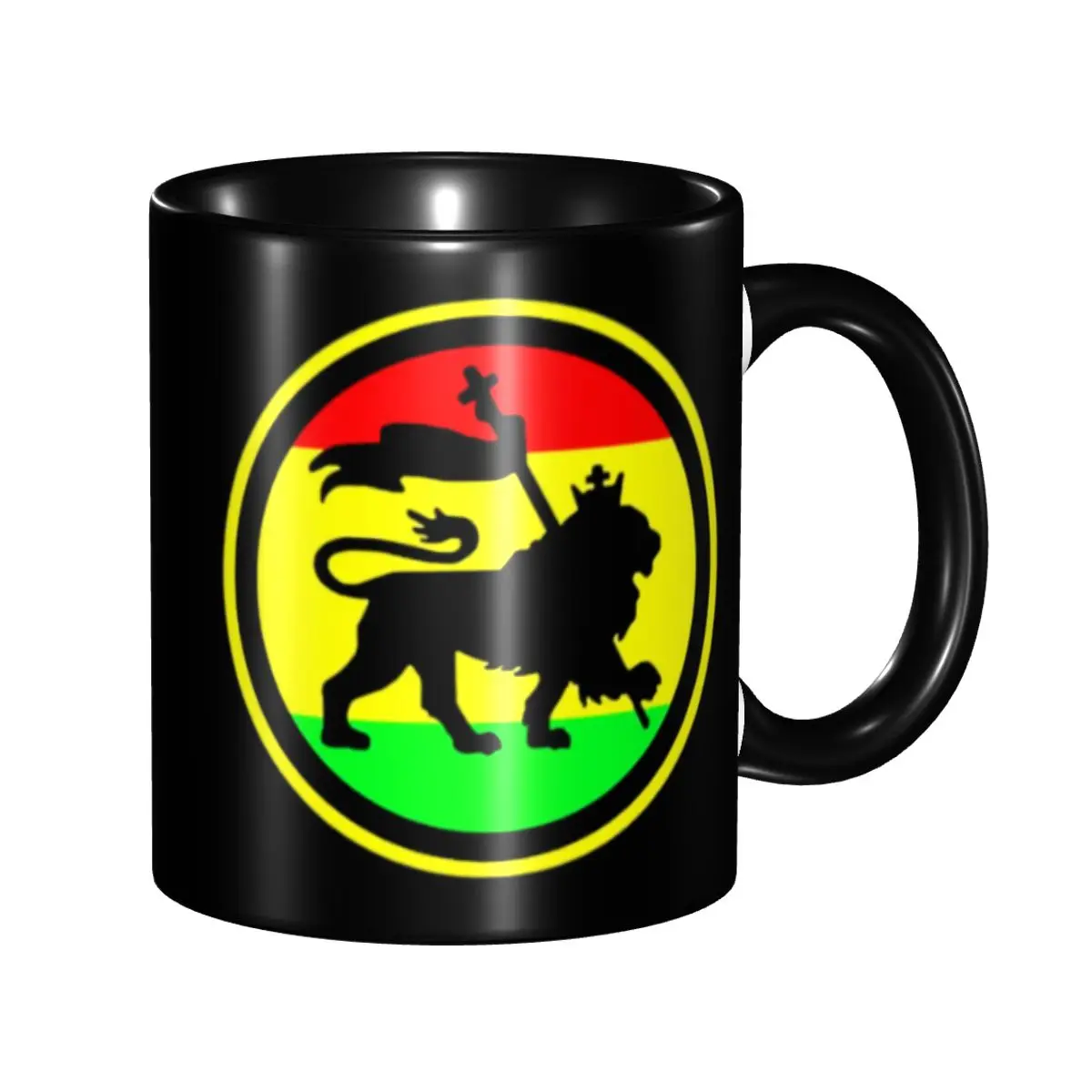 Customized Lion Of Judah Rasta Jamaican Reggae Coffee Mugs DIY Ceramic Tea Milk Cup