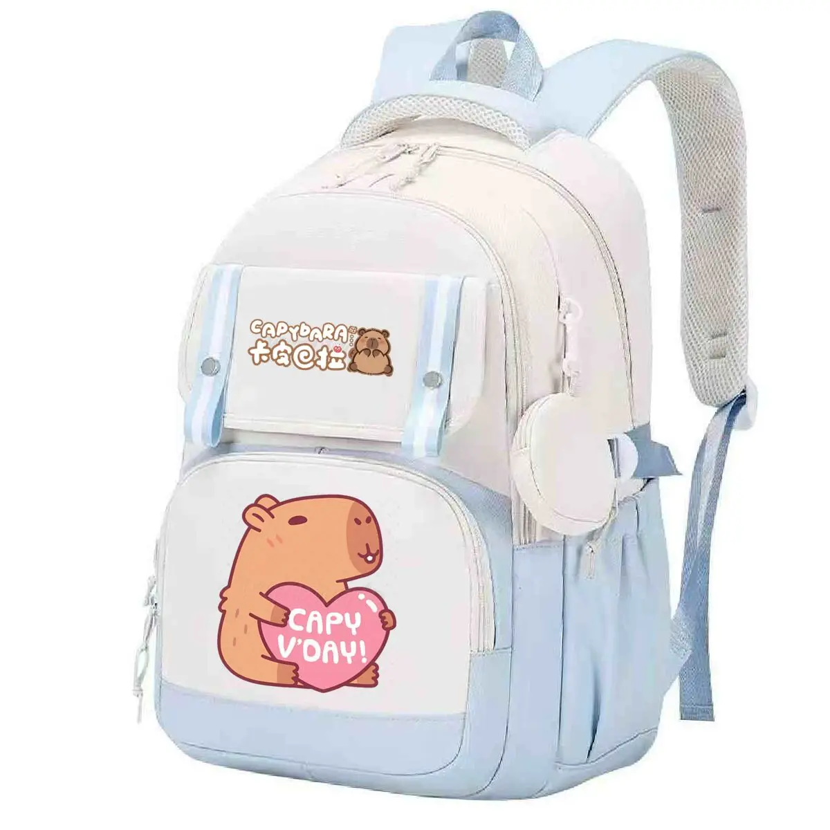 

Cute Capybara Multi-function School Backpack Boys Girls Large Capacity Travel Bag Capybara Lover Gift Fashion Casual Backpacks