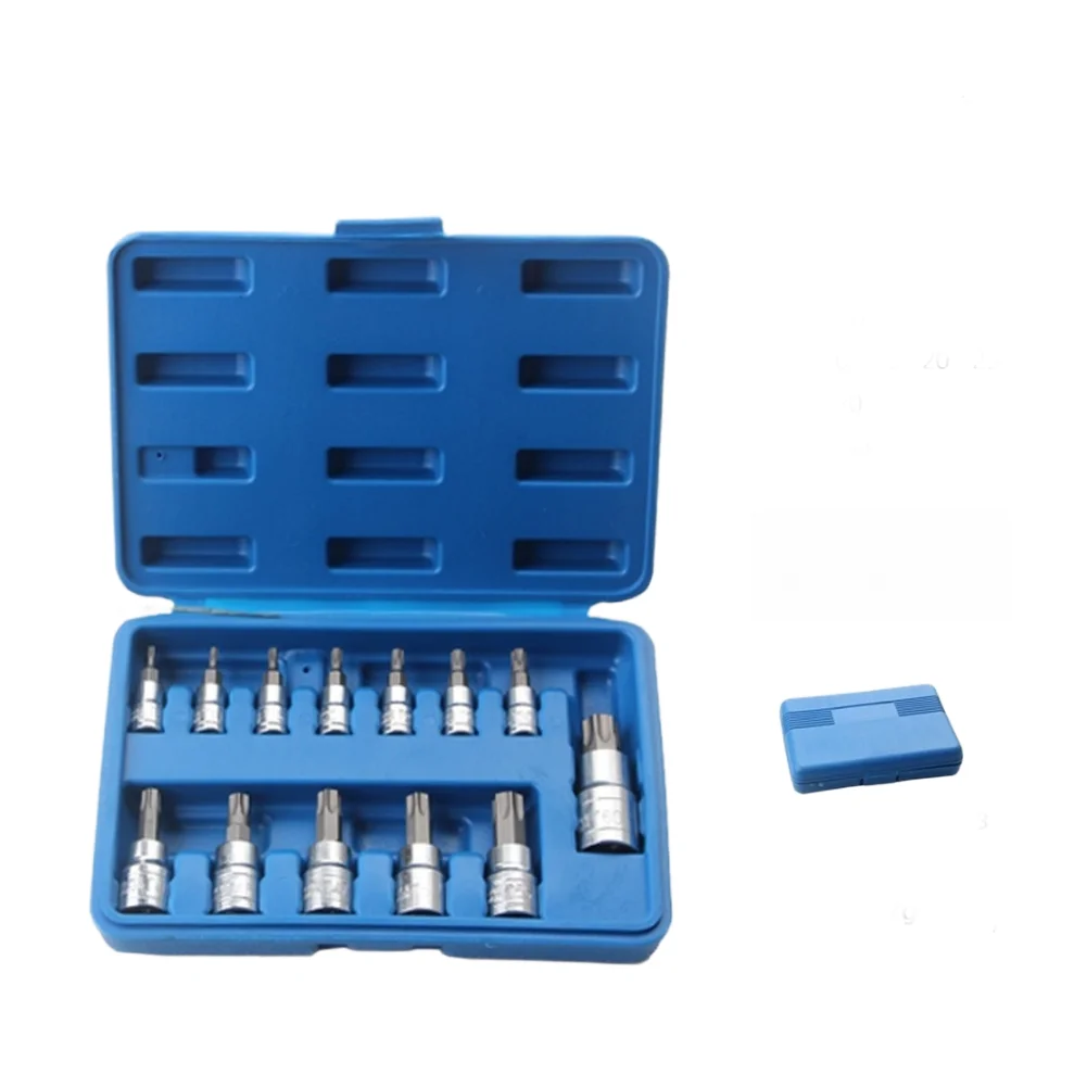 13Pcs Hexagon Socket Screwdriver Socket Screwdriver Bit Pressure Bit Adapter Head Plumblossom Bits Set For Automobiles