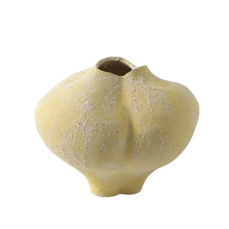 

Large vase white high-end ornament dining table home model room antique retro art flower ware