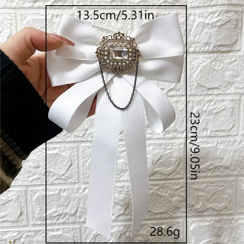 여성용 한국 원단 활 타이 브로치 핀, 라인석 진주 나비 넥타이, 코사지 수제 패션 부케, 웨딩 쥬얼리 액세서리