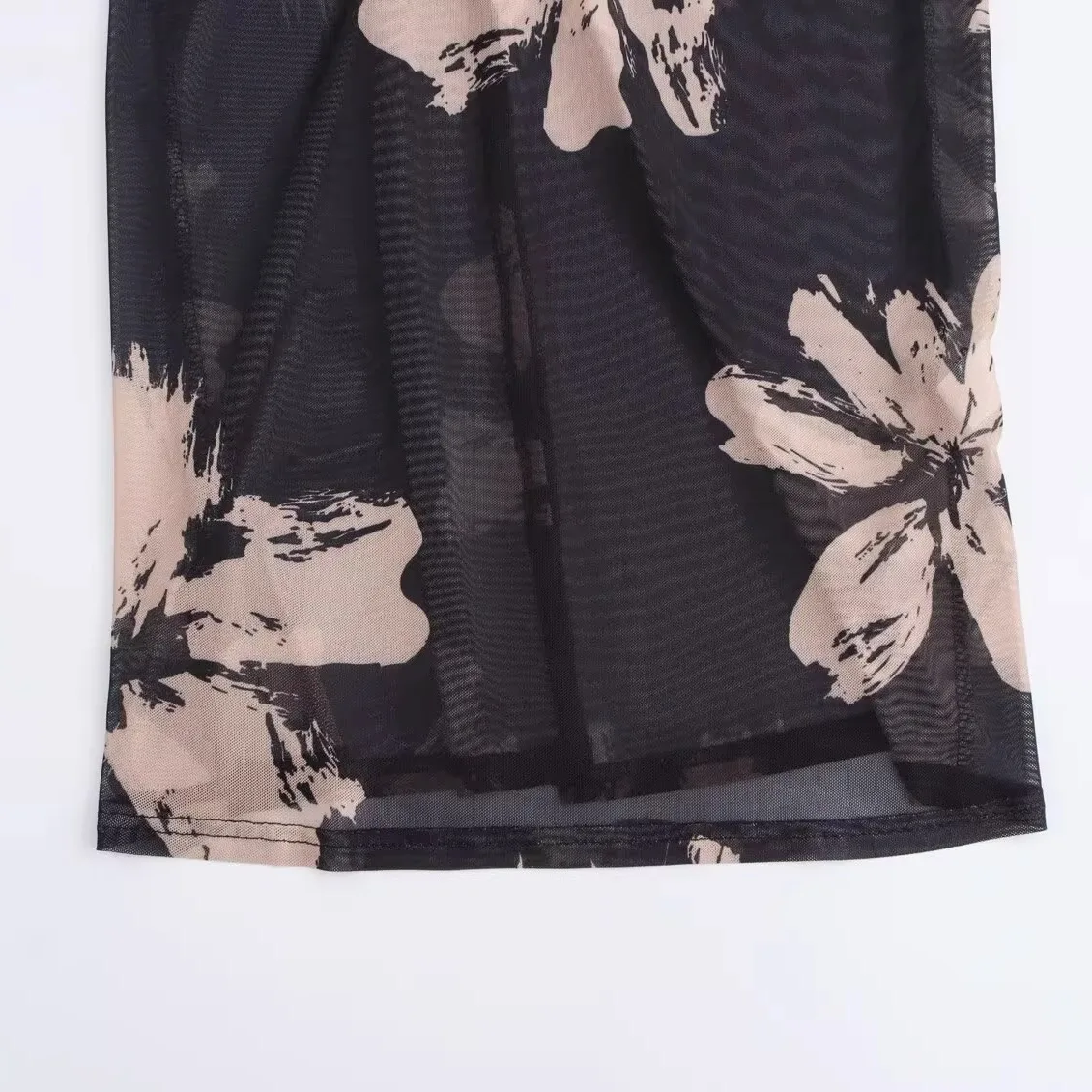 Faionable imprimé coupe ajustée robe pour les femmes printemps été automne décontracté Sle français Ele t-shirt quart Sve Dr