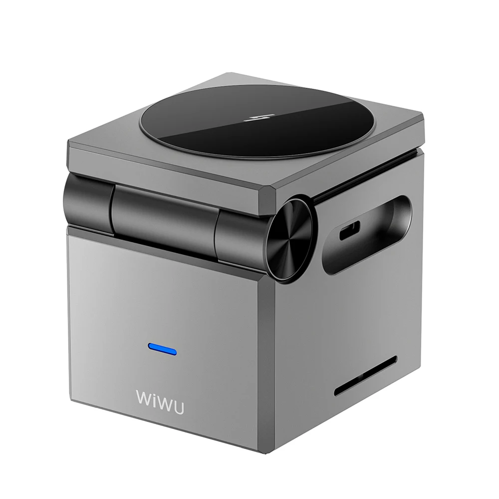 WiWU 3 in 1 Wireless Charger for iPhone 16 15 14 13 12 Universal Smart Charger for iWatch Earphone Mobile Phone Stand Charging - Image 5