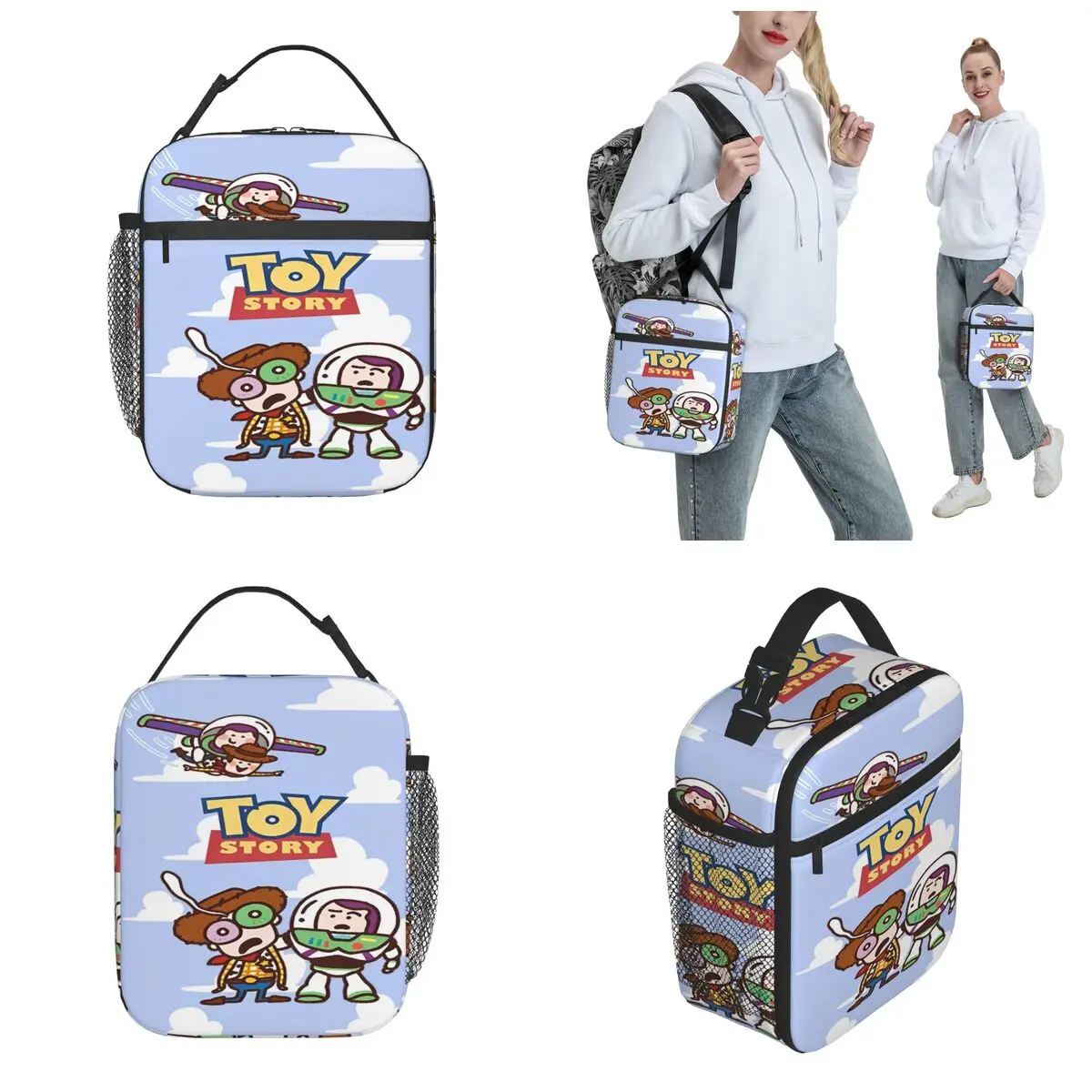 Toy Story Woody And Buzz Thermal Insulated Lunch Bag for Picnic Reusable Bento Box Men Women Cooler Thermal Lunch Boxes