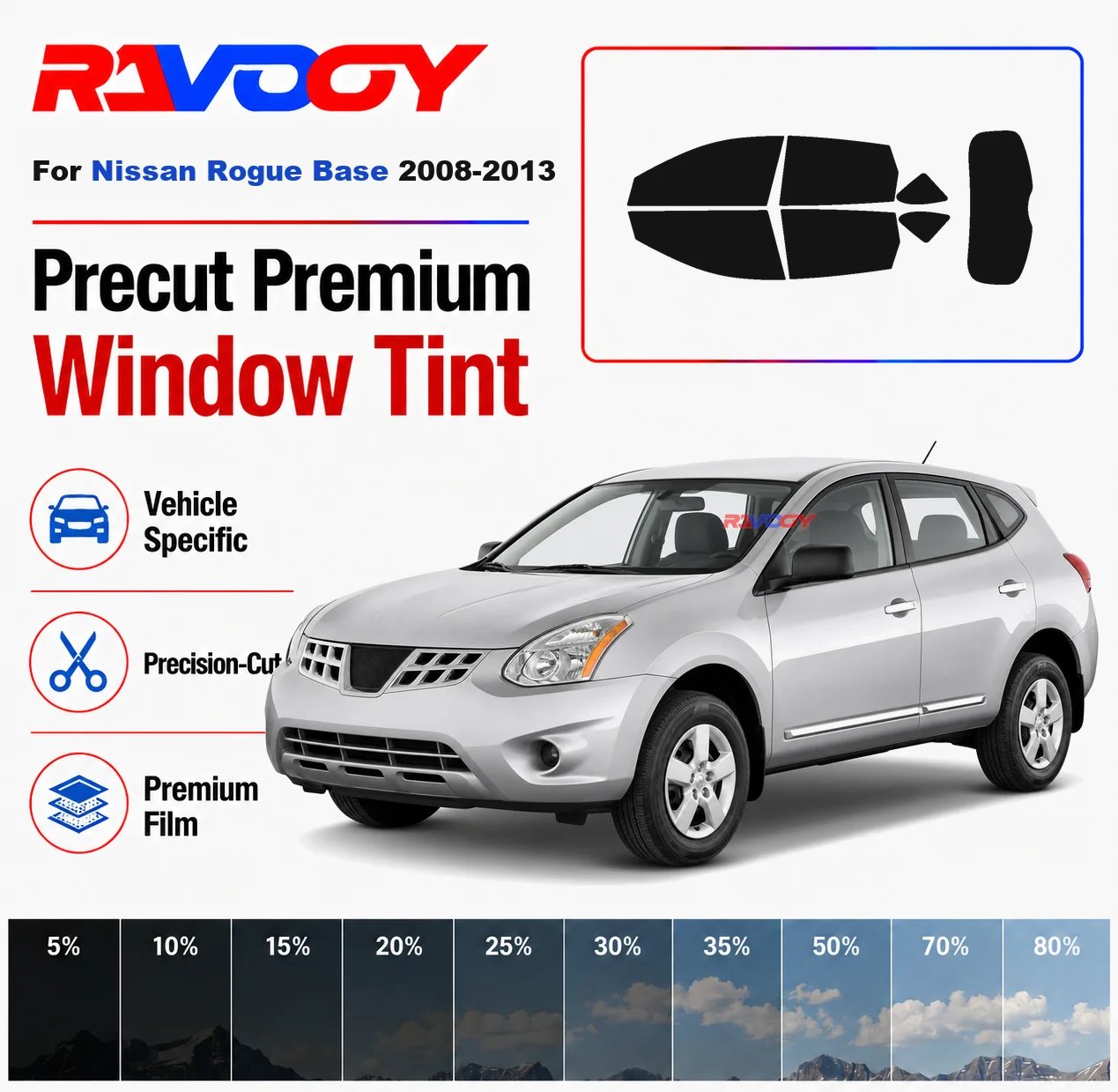 premium-precut-window-tint-kit-front-rear-windows-rear-windshield-for-nissan-rogue-base-2008-2013-complete-set-nano-ceramic-film