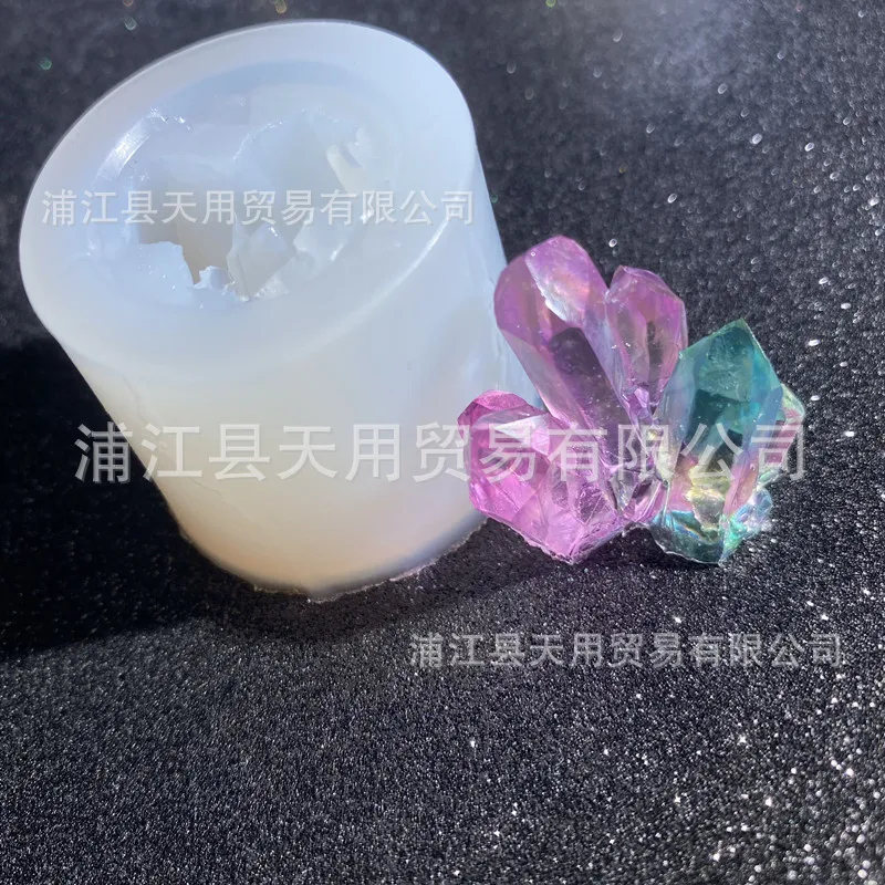 Epoxy Handmade DIY Crystal Cluster Silicone Epoxy Mold Rockery Crystal Stone Decoration Material  Resin Mould