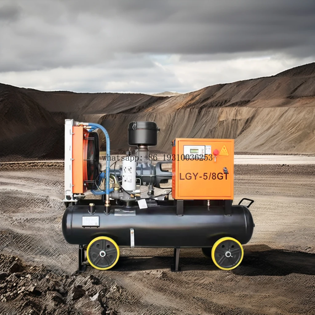 Compressor de ar tipo parafuso de alta eficiência 3 250L/min com tanque vertical