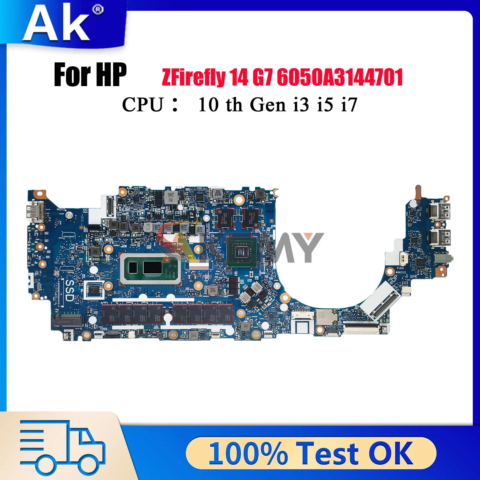 

6050A3144701 для ноутбука HP Zbook Firefly 14 G7, материнская плата M07111-001 M07116-001 с процессором i5 i7, 4 ГБ графического процессора, 100% полностью протестировано