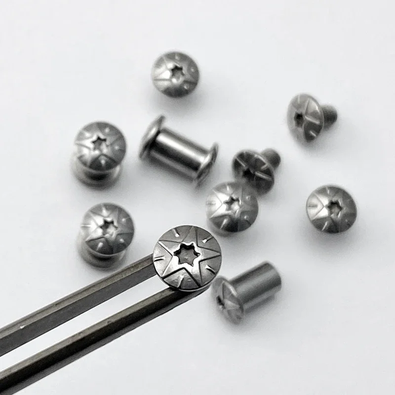 4 Stück Edelstahlschraube für Diy Messergriff Materialherstellung T8 Pflaume Nägel Spindel Torx Schraube Gerades Klappmesser