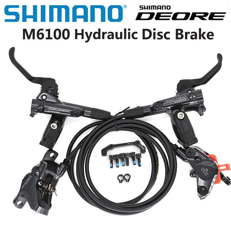 AliExpress Shimano SHIMANO DEORE M6100 2 piston M6120 4 piston Brake MTB Mountain Bikes Hydraulic Disc Brake MTB BR BL-M6100 DEORE Brake