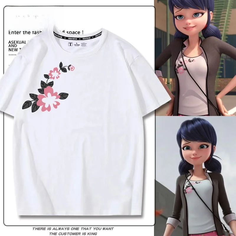 

erpillar Girl Marina Cos ort Sve T-irt ex Summer Clothes Breathable Pure Cotton round Ne Regular Fit T-irt