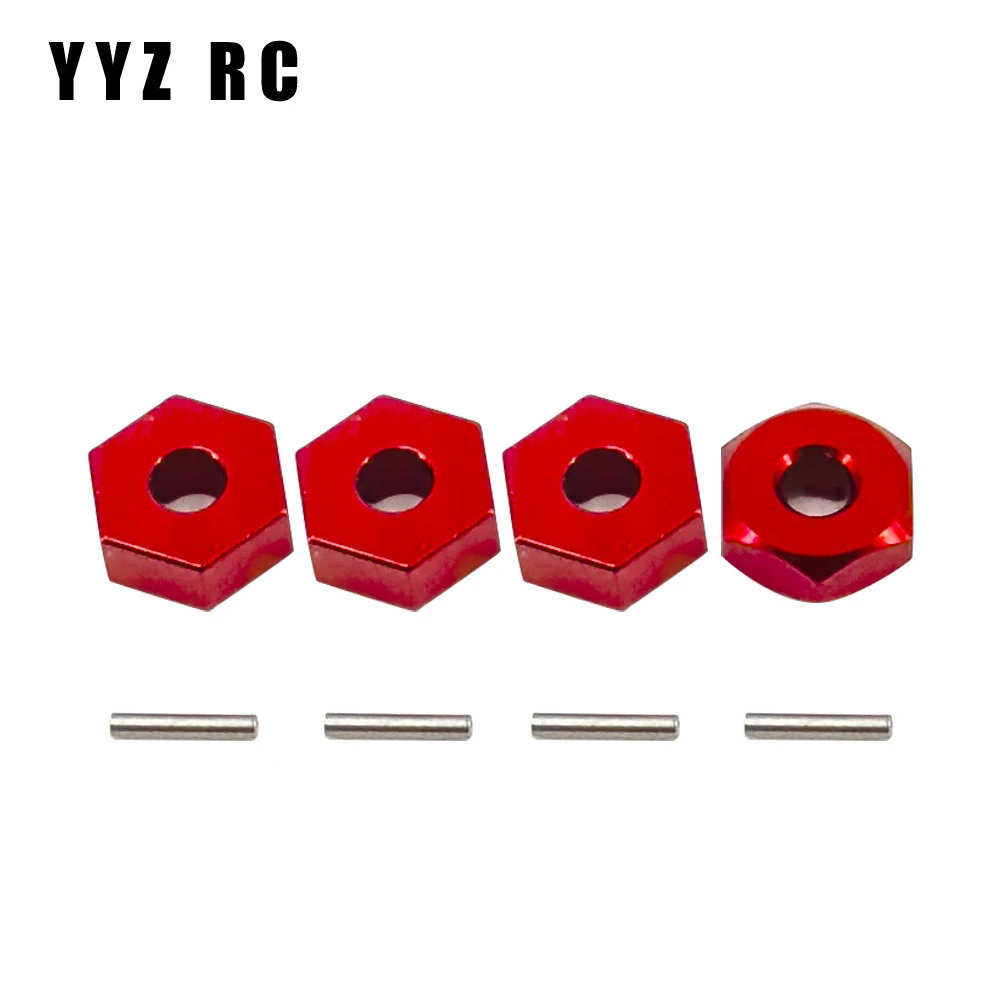 12mm adaptor Hub roda logam untuk Mn128 Model Mn86 G500 suku cadang Upgrade Remote Control Aksesori Mobil Crawler Rc mainan skala 1/12