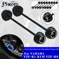 Motocicleta Roda Protector Kit para Yamaha, Eixo Dianteiro, Fork Bater Sliders, Cap Pad, Fit para YAMAHA YZF-R1 YZF-R6 YZFR1 YZFR6 YZF R1 R6 R1M