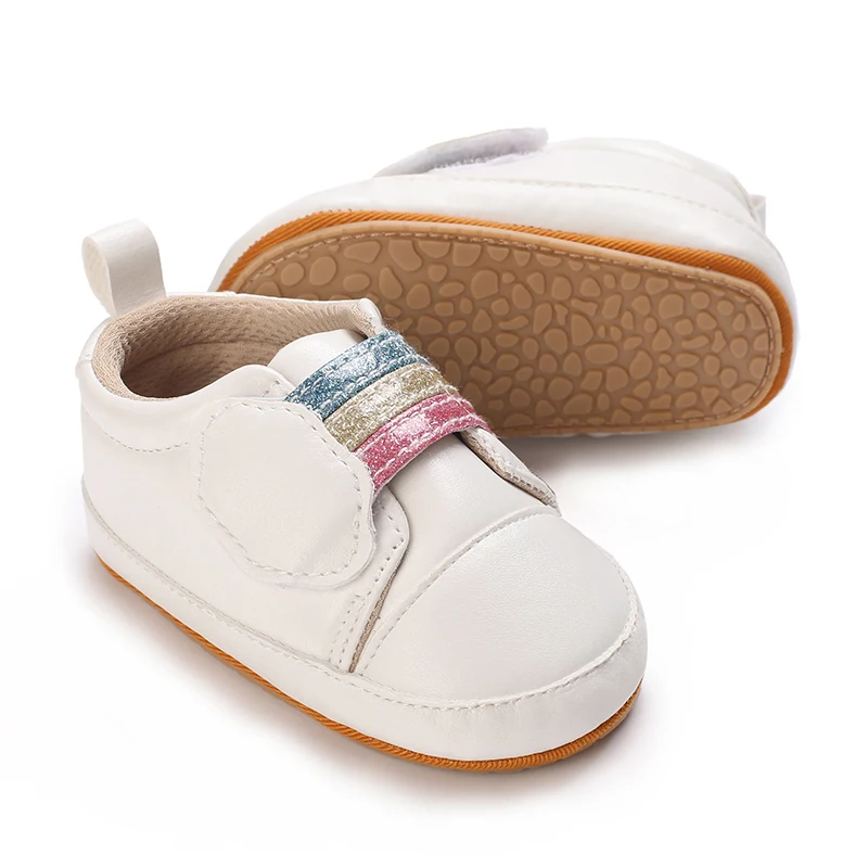 Primavera e autunno nuovo bambino carino nuvola tre colori arcobaleno scarpe bambino antiscivolo suola in gomma scarpe da passeggio scarpe da bambino