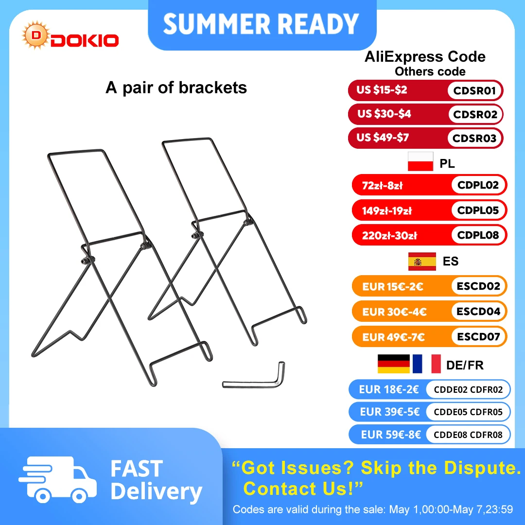 DOKIO-soporte de Panel Solar para productos de la serie FFSP, 2 unidades (no incluye paneles solares)