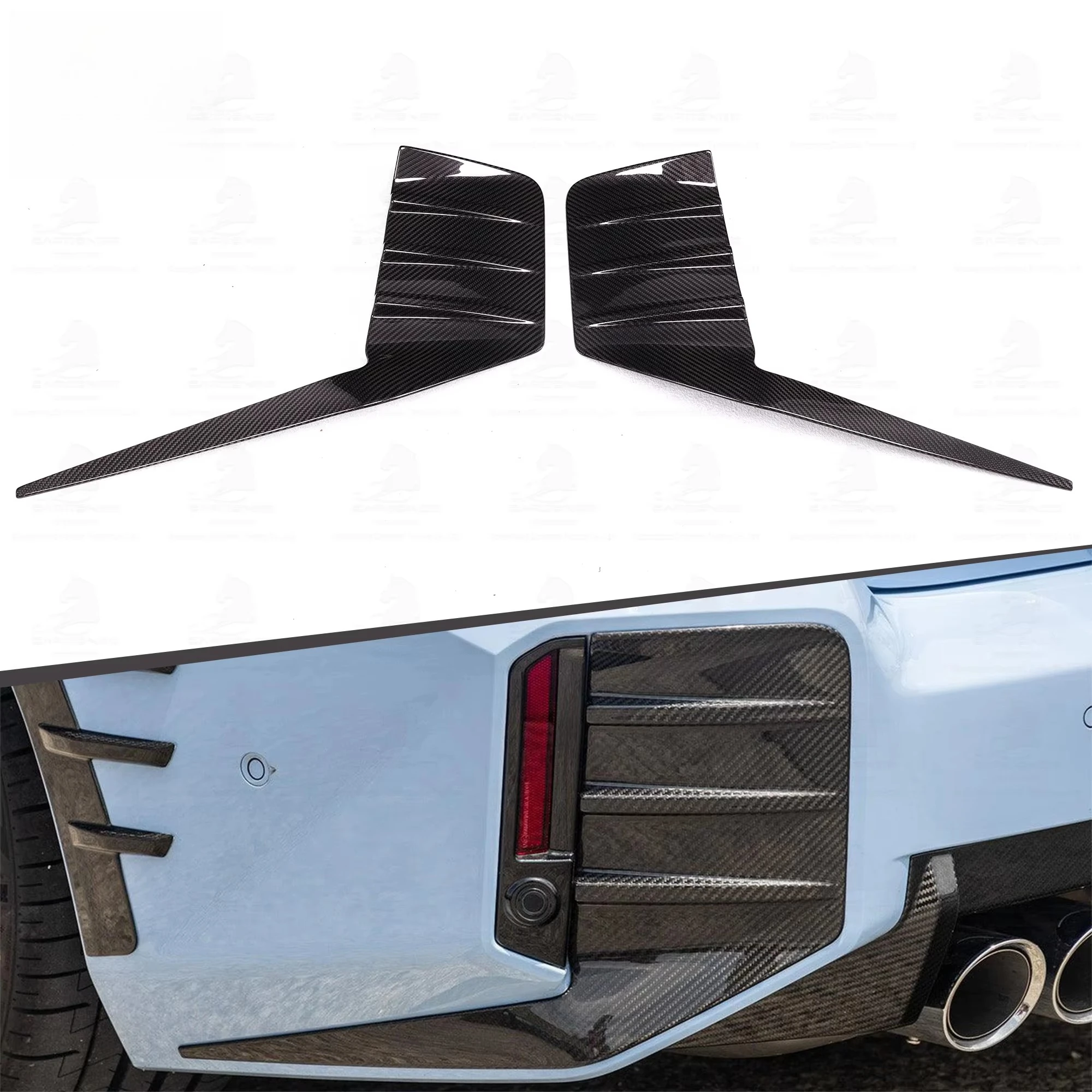 

Car Body Kit Accessories Dry Carbon Fiber Rear Bumper Trims For BMW G87 M2 2022+