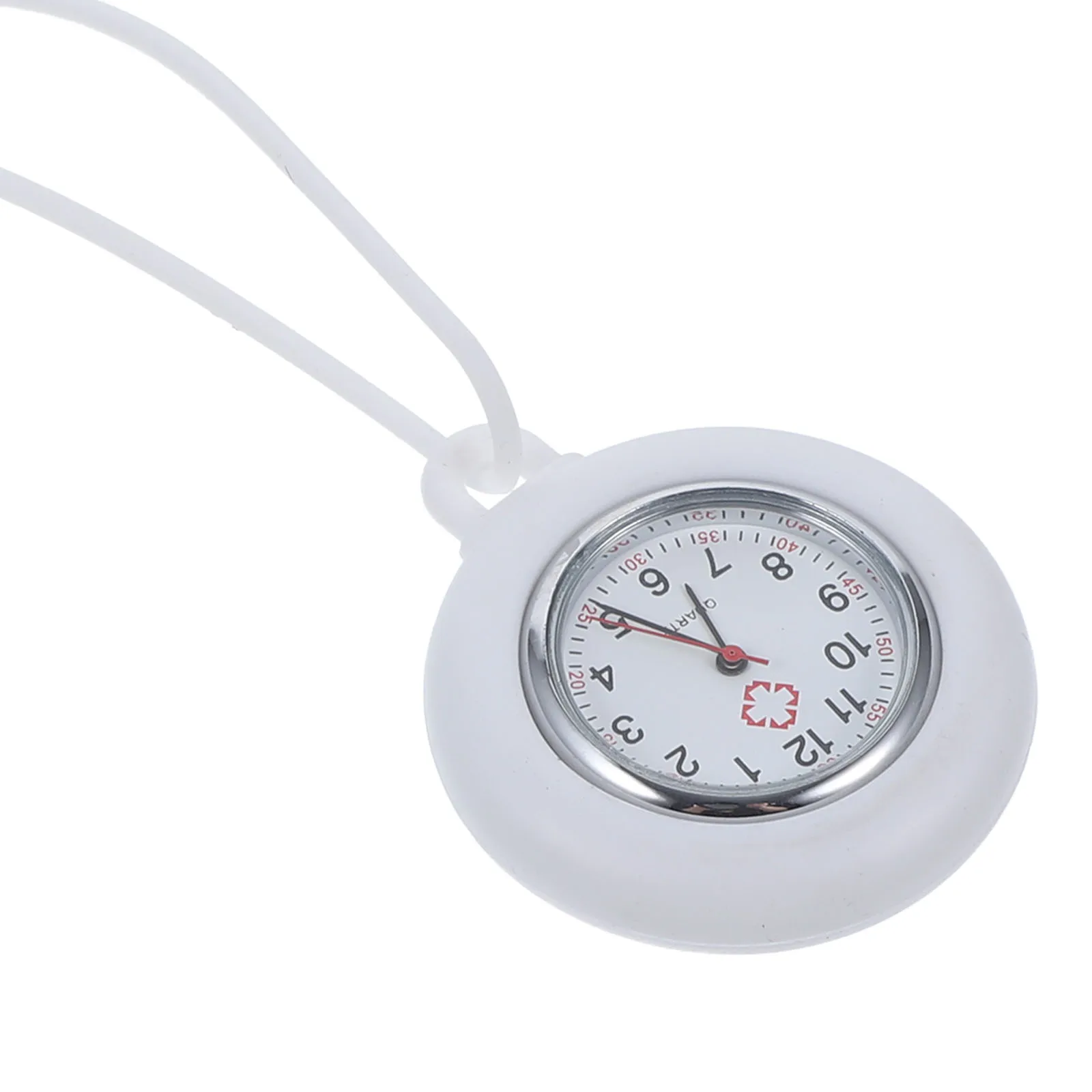 

1pc Silicone Nurse Watch Medical Hanging Pocket Watch Durable Portable Simple Design Decoration Gift For Doctors (White)